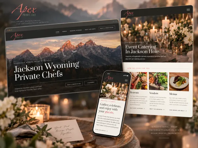 Apex Private Chef website