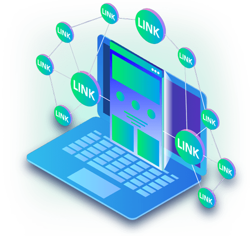 A laptop explaining SEO links